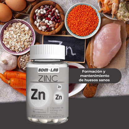 Zinc  | Suplemento alimenticio |  60 cápsulas